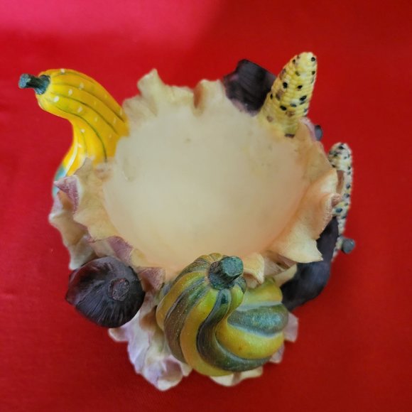 Thanksgiving Autumn Ceramic Table Decor Candle Holder Trinket Box - Picture 6 of 12